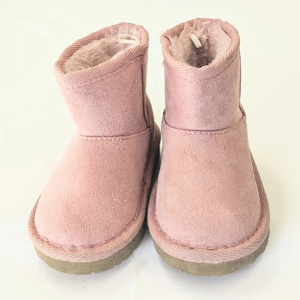 Infant Girls Faux-Suede Faux-Fur Lined Boots